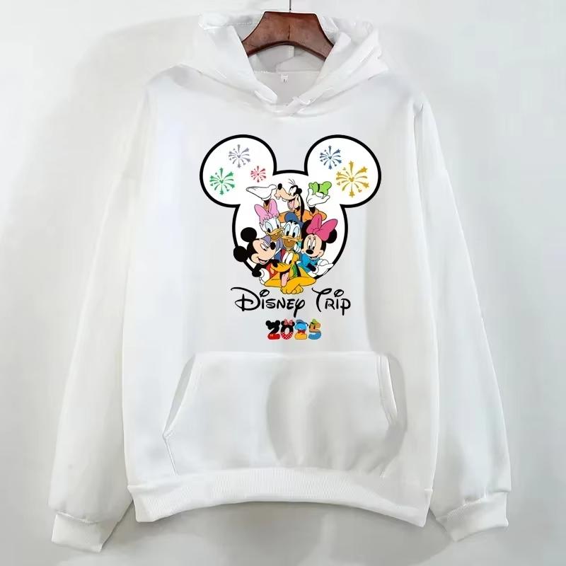 2025 Disney Family Vacation Printed Hoodie Fashion Trend Disneyland Travel Hoodie Fall Pullover Men's Casual Sweatshirt