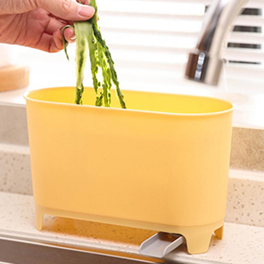 Mini Sink Top Garbage Bin With Drainage Holes For Kitchen Waste Sorting And Storage