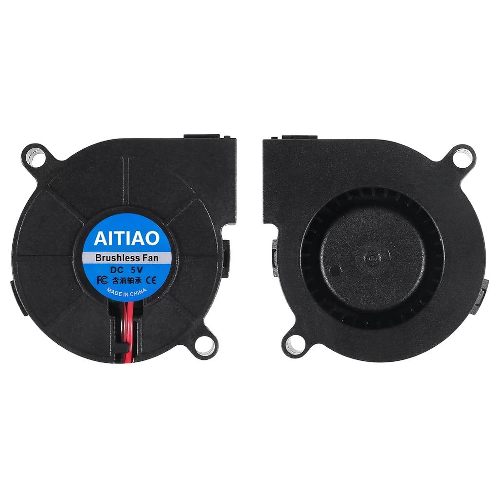 6PCS 5015 Blower Fan 5V DC Brushless Cooling Blower Fan 3D Printer Brushless Cooling Fans 50mmx15mm 2PIN