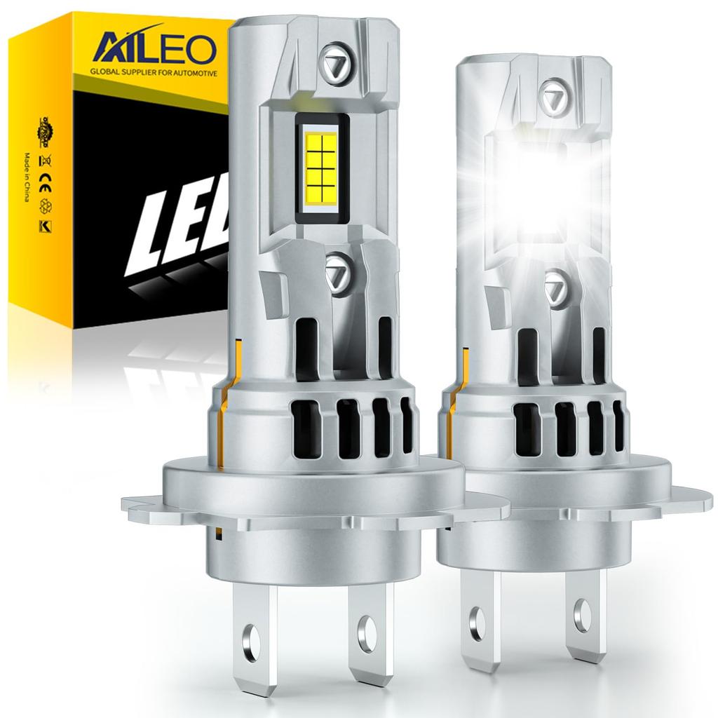 AILEO H7 LED Scheinwerferlampen 6500K Kaltweiß, Hohe Helligkeit, Eingebauter CAN-Bus, IP68, 2er-Pack