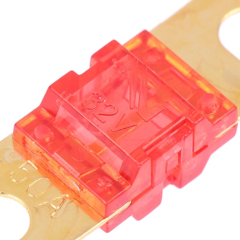 2 Stücke Vergoldete Bolzen Autosicherungen Mini Auto Audio Sicherung 20A 30A 40A 50A 60A 70A 80A 100A 120A 125A 150A 175A 200A 32V Auto Sicherung