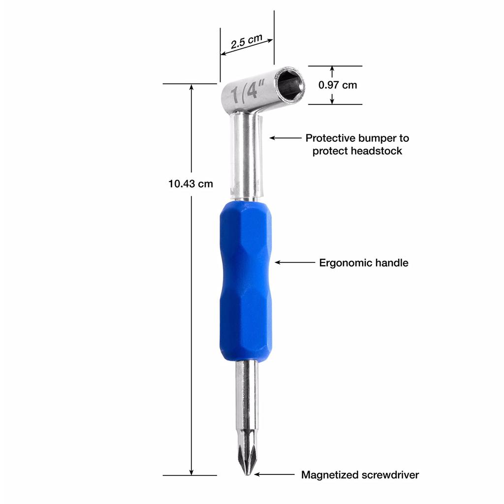 MUSIC NOMAD Truss Rod Wrench with Phillips Screwdriver MN231 1/4-inch