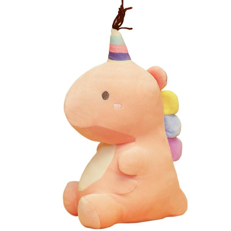 Süßes Dinosaurier-Stofftierkissen Happy Birthday Dino Kuschelkissen Sofa Bett Lendenkissen Schlaf-Rückenkissen Dekoration 23cm