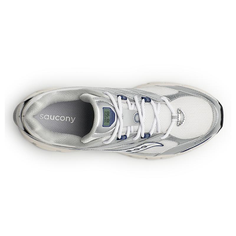 SAUCONY Cohesion 2K Cushioning Anti-Slip Wear-Resistant Breathability Low-Top Casual Running Shoes Unisex White Silver Saucony S79019-2