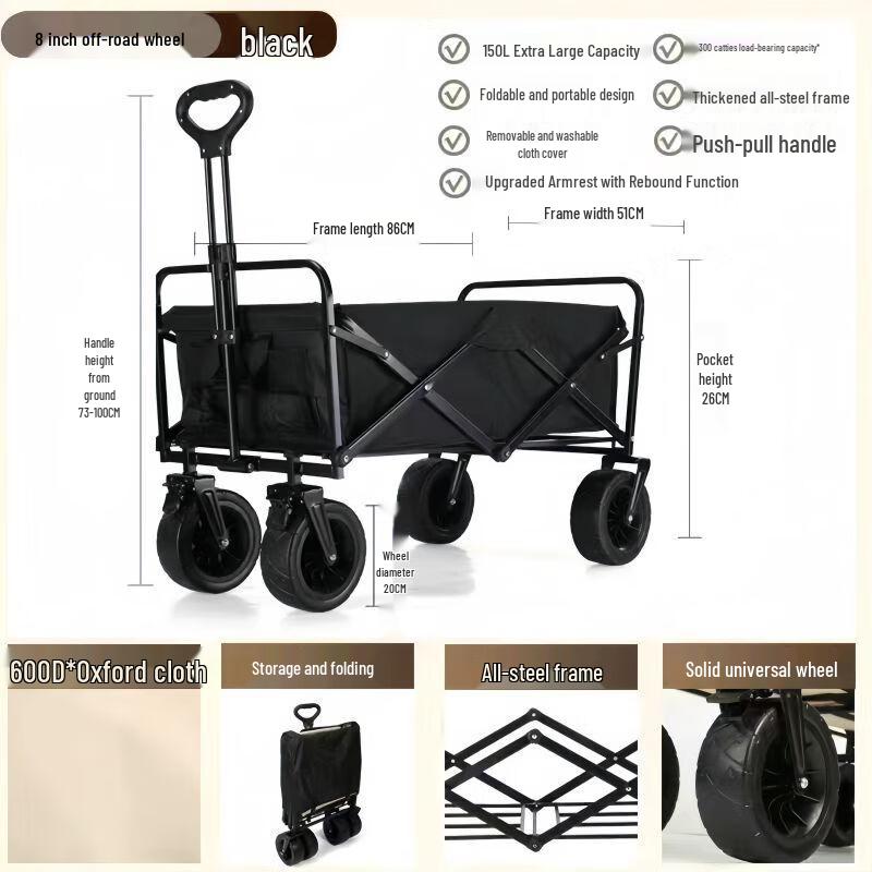 

Versatile Folding Camping & Market Cart
