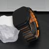 Men Titanium Rubber Strap for Apple Watch Ultra 3 49mm Series 11 10 46mm Luxury Wrist Band for Iwatch 9 8 7 45mm 6 5 4 SE 3 44mm