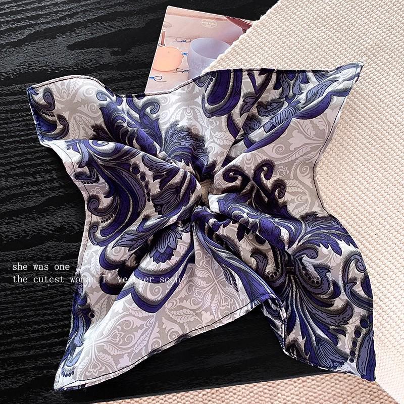 

Elegant French Retro Rose Lace Scarf & Hair Tie: Versatile Large Head Rope Accessory