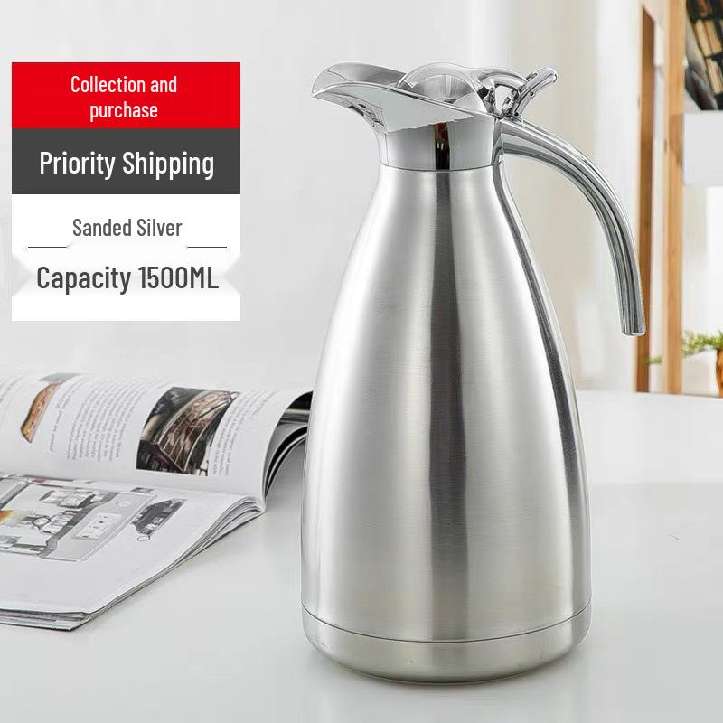 Large Capacity Heat-Resistant Thermos Teapot for Hot & Cold Beverages