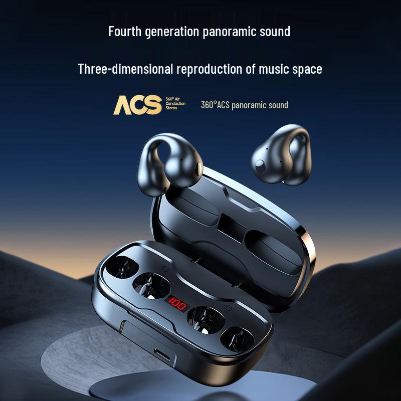 OWS-HT02 Wireless Sports Bluetooth Clip-On Earbuds for Music and Gaming