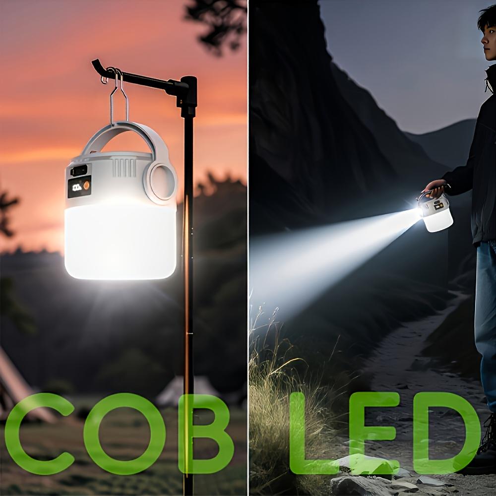 Solcelle campinglys USB oppladbart med metallkrok teltlys display batterinivå Utendørsaktivitet camping fiske Kompakt design