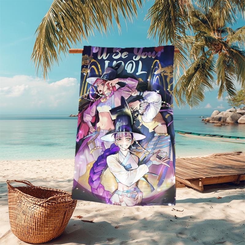 1Pc Fantasy Dance Light Beach Towel Microfiber Beach Towel Thin Absorbent For Beach Swimming Yoga Bath Sports 0917194