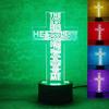 3D Jesus God Cross Night Light Lamp Illusion Lights 7 Color Changing Touch Switch Table Desk Decoration Lamps