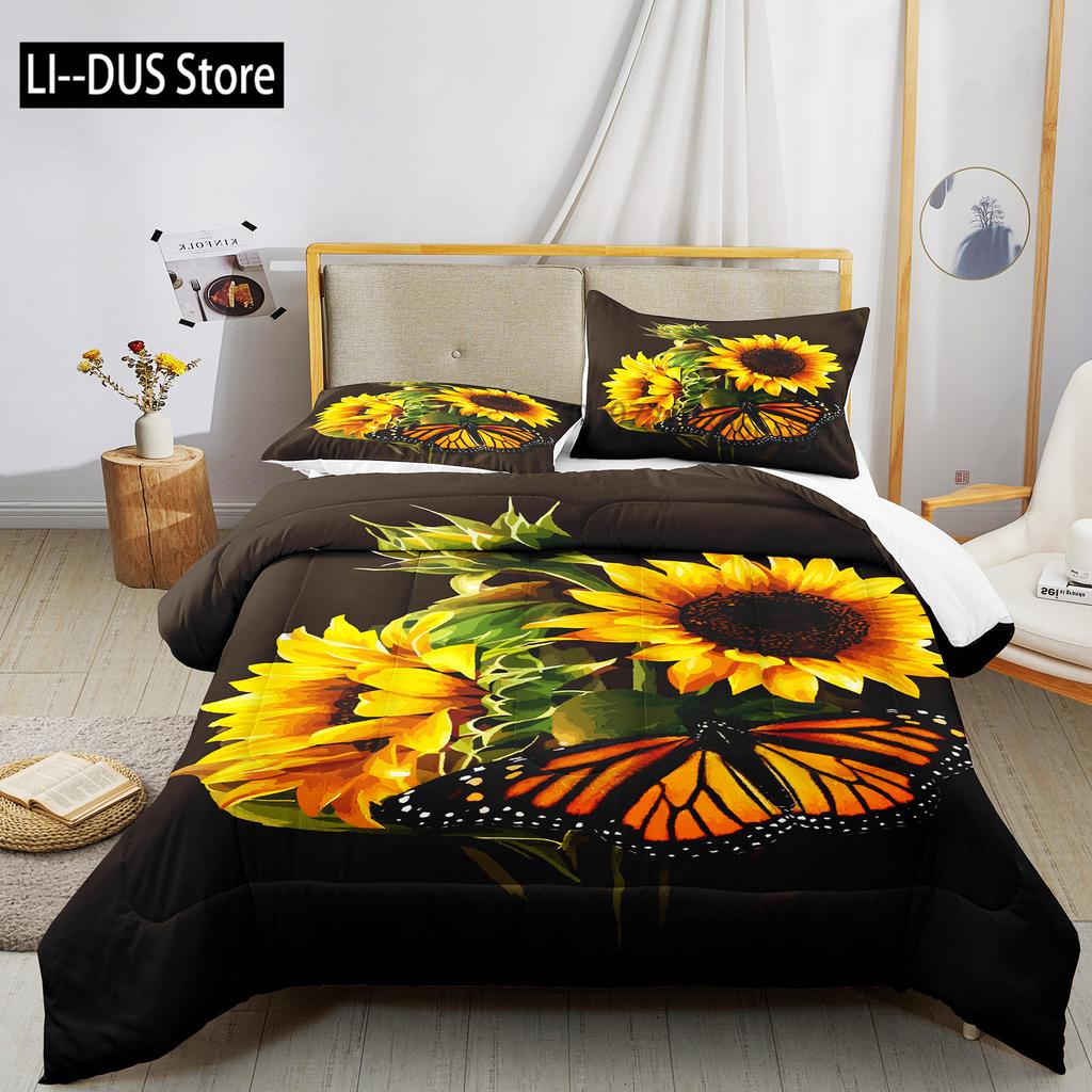 Dream Sun Flowers Bedding Set Duvet Cover Set 3d Bedding Set Digital Printing Bed Linen Queen Size Bedding Set Fashion Design