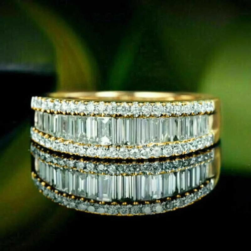 

European and American Geometric Cube Zircon Ring Women s Single Row Business Style Light Luxury Square Versatile Accessories 6