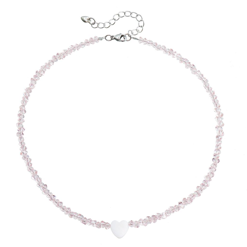 Jewelry Windshield Crystal Handmade Beaded Necklace Women'S Light Luxury High-End Clavicle Chain
