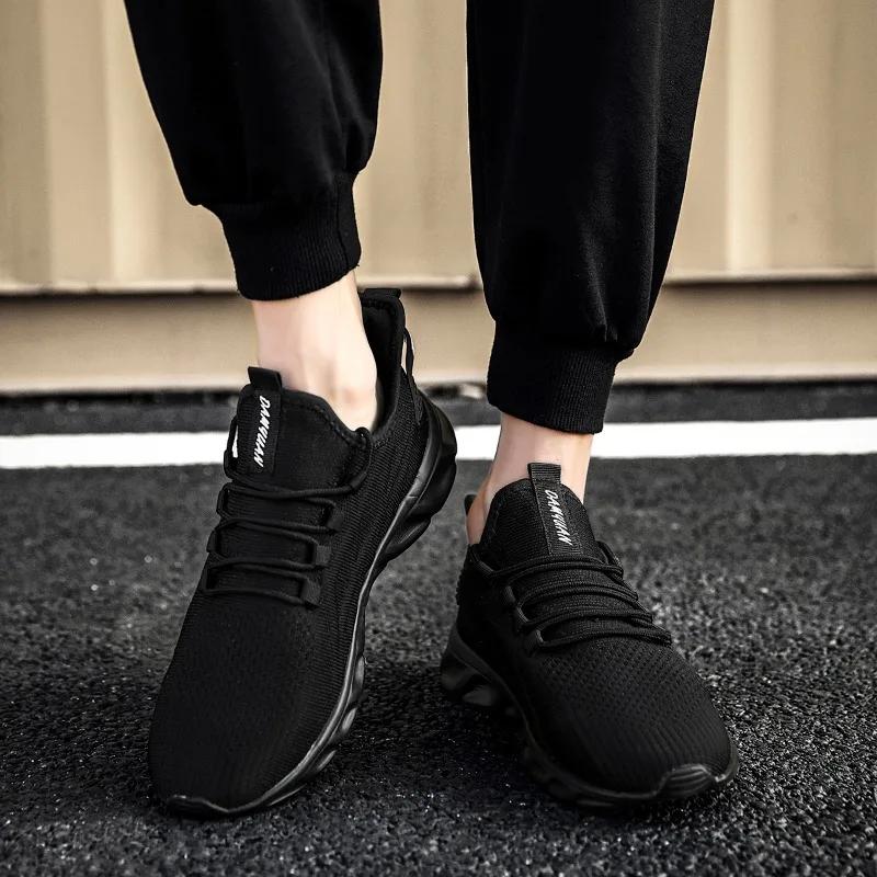 

Damyuan Мужские повседневные кроссовки Модные лоферы Кроссовки Дышащая сетчатая обувь Легкие вулканизированные туфли Мужские Zaparillas 40 чёрный