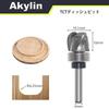 Akylin TCT Schaftfräser, Spiralfräser, 0,2 Zoll (6 mm) Welle mit Lagern,