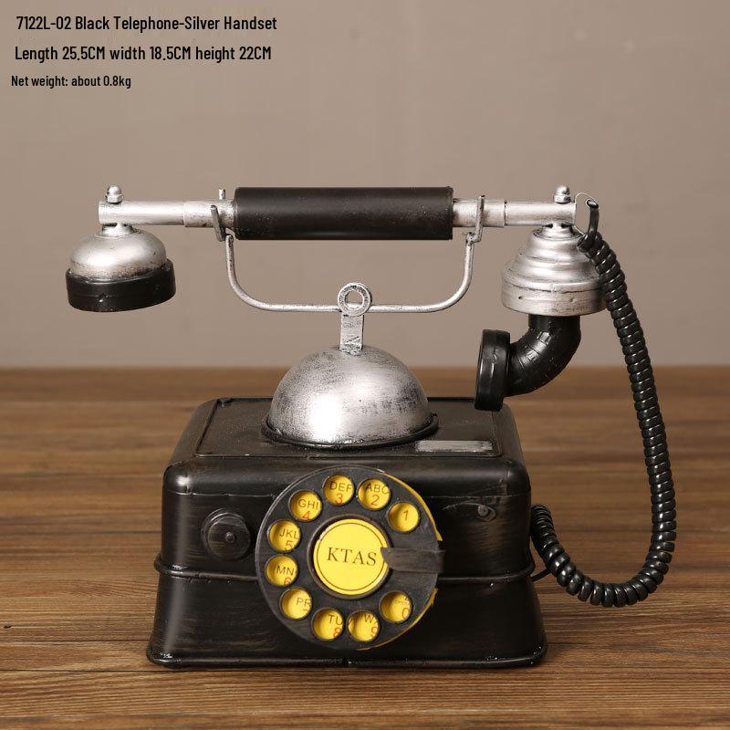 Vintage Nostalgic Telephone Ornaments for Creative Decor and Movie Sets