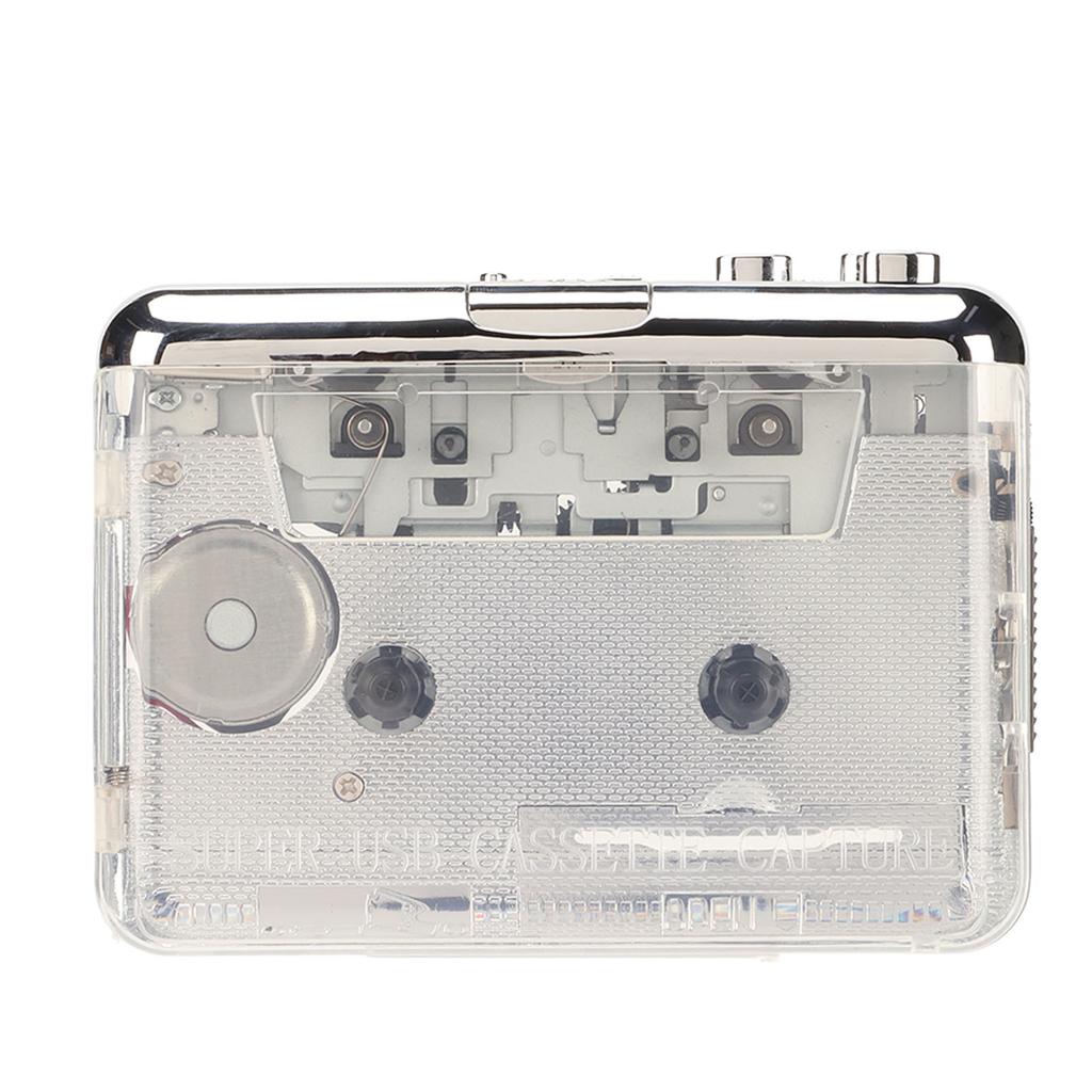 Cassette to MP3 Converter Retro HiFi Stereo Sound USB Cassette Tape Player with Transparent Shell