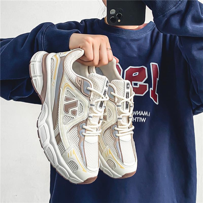 Dad shoes men's casual low-top mesh travel shoes fashion height increase thin men's shoes sports running shoes