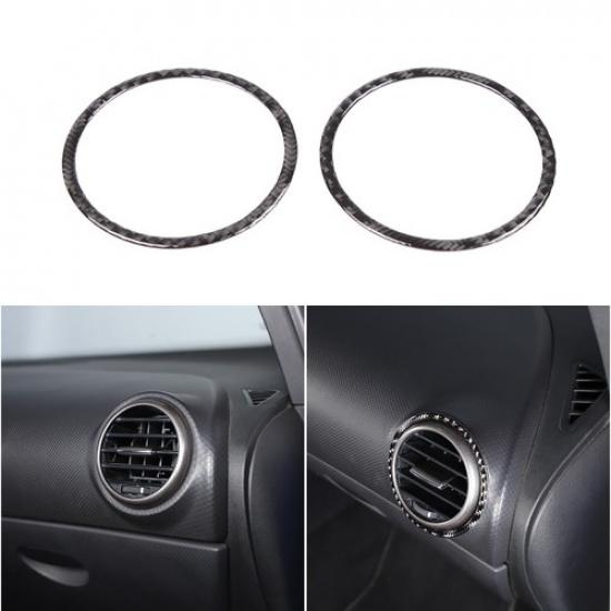 Carbon Fiber Center Console Side Air Vent Trim Sticker For Seat leon 2008-12