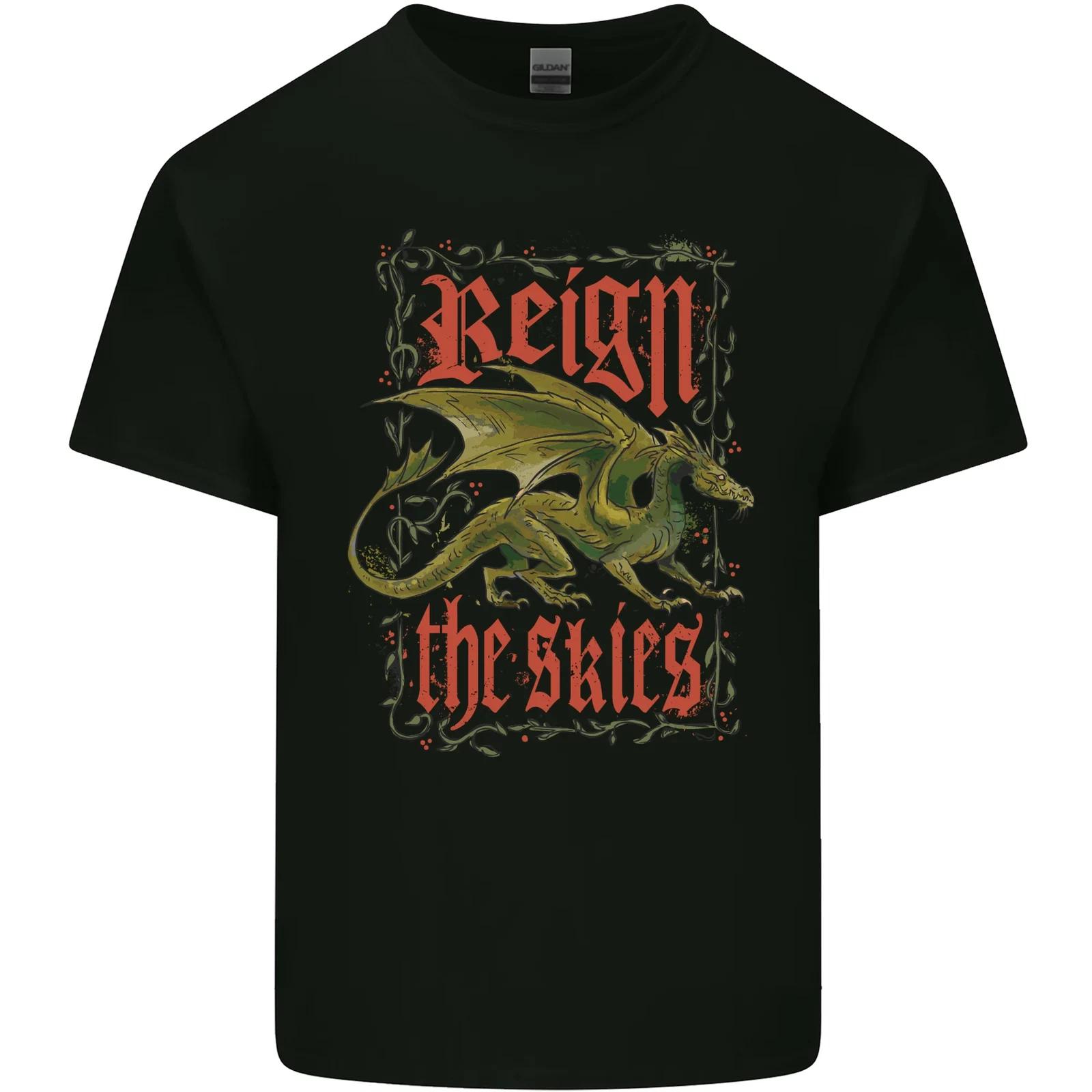 

Fantasy Dragons Reign the Skies Kids T-Shirt Childrens XL