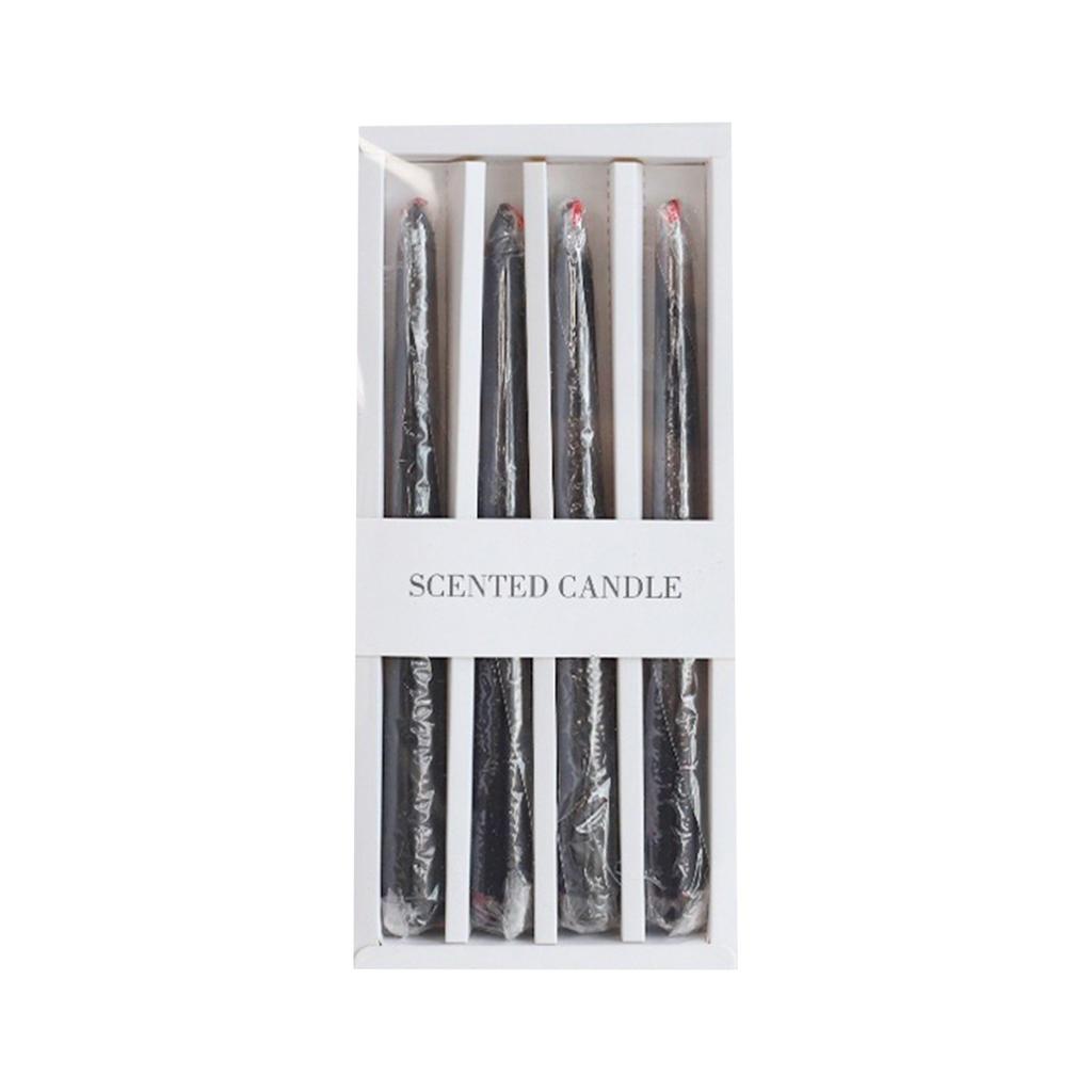 Tears Black Candles – Set Of 4 Gothic Bleeding Candles, Perfect For Halloween Decor, Or Eerie Ambiance. Dripping Wax Effect