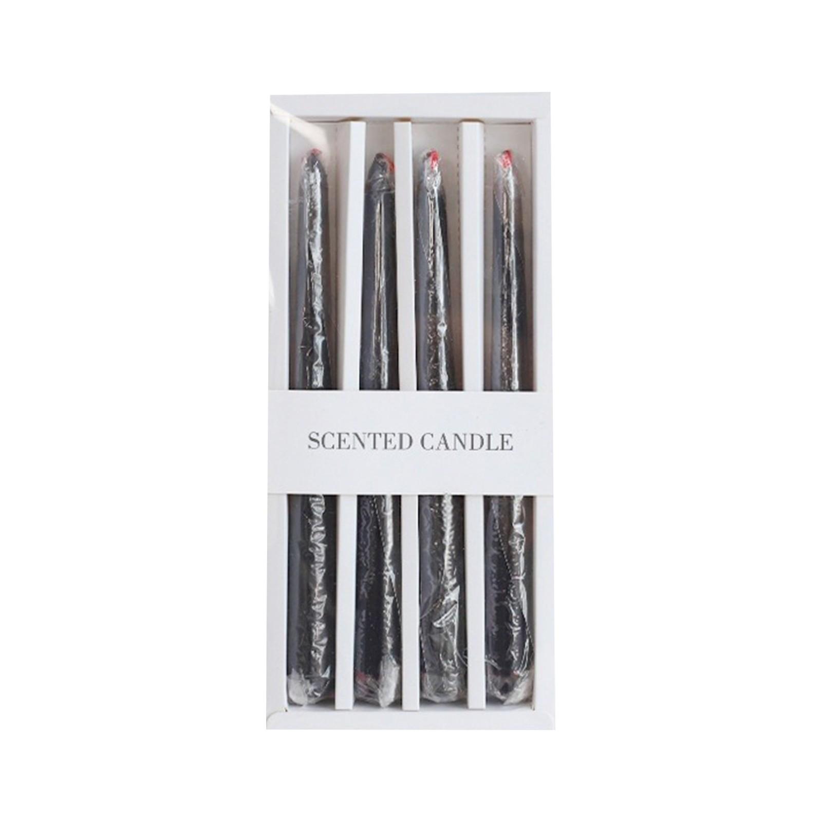 

Tears Black Candles – Set Of 4 Gothic Bleeding Candles, Perfect For Halloween Decor, Or Eerie Ambiance. Dripping Wax Effect One Size