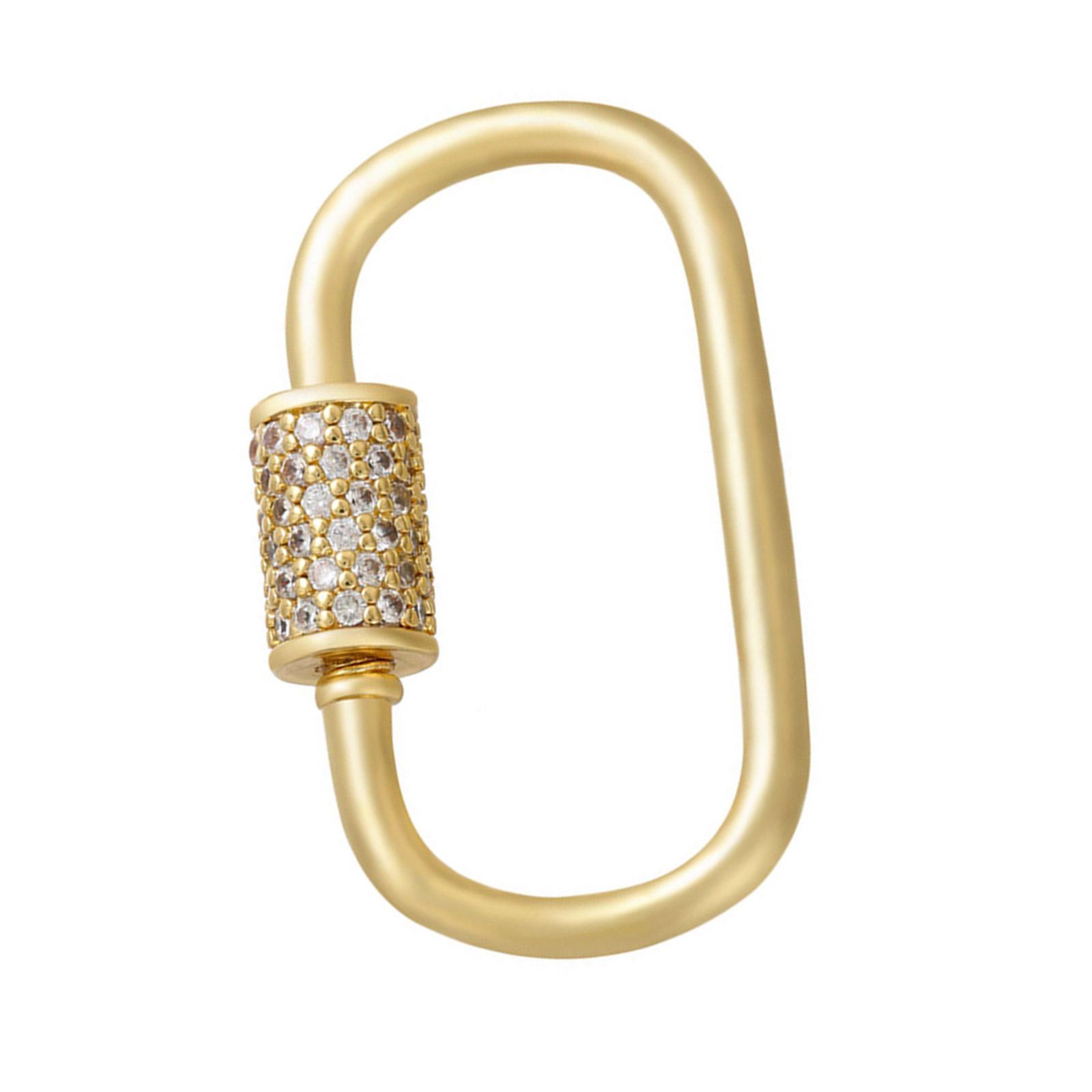 

Карабин с застежкой из кубического циркония, универсальная брошь со стразами, булавка, кулон, ожерелье, соединитель, ювелирные аксессуары 2 золотой