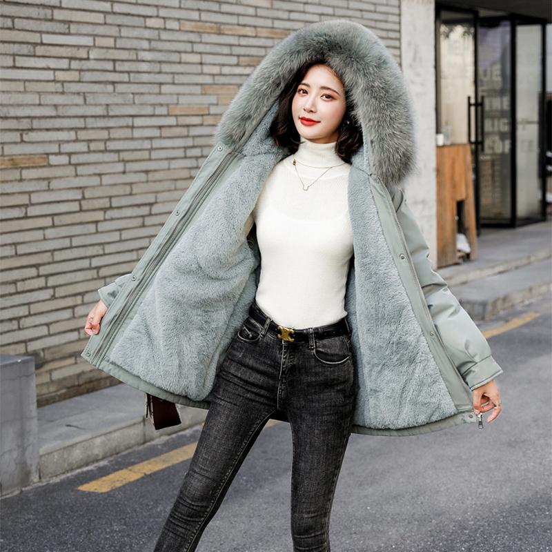 Autumn and Winter Parka Mid To Long Down Coat, Cotton Jacket Adding Velvet and Thickening Cotton Coat, Warm and Casual Cotton Jacket