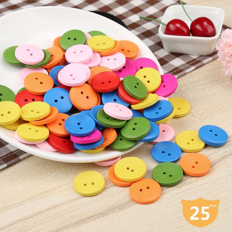 DIY Wooden Color Button Craft Kit for Kids