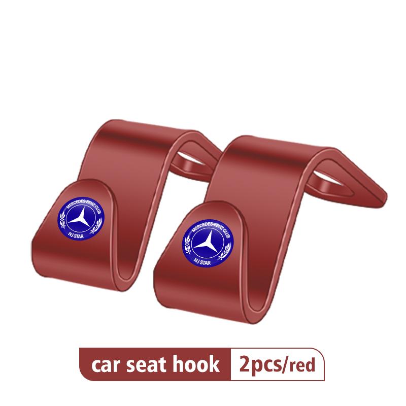 FA034pcs Car Rear Seat Hook Storage Hanger Organizer Accessories For Mercedes Benz W202 W212 W126 W140 W168 W177 CLS GLE GLC GLS CLA
