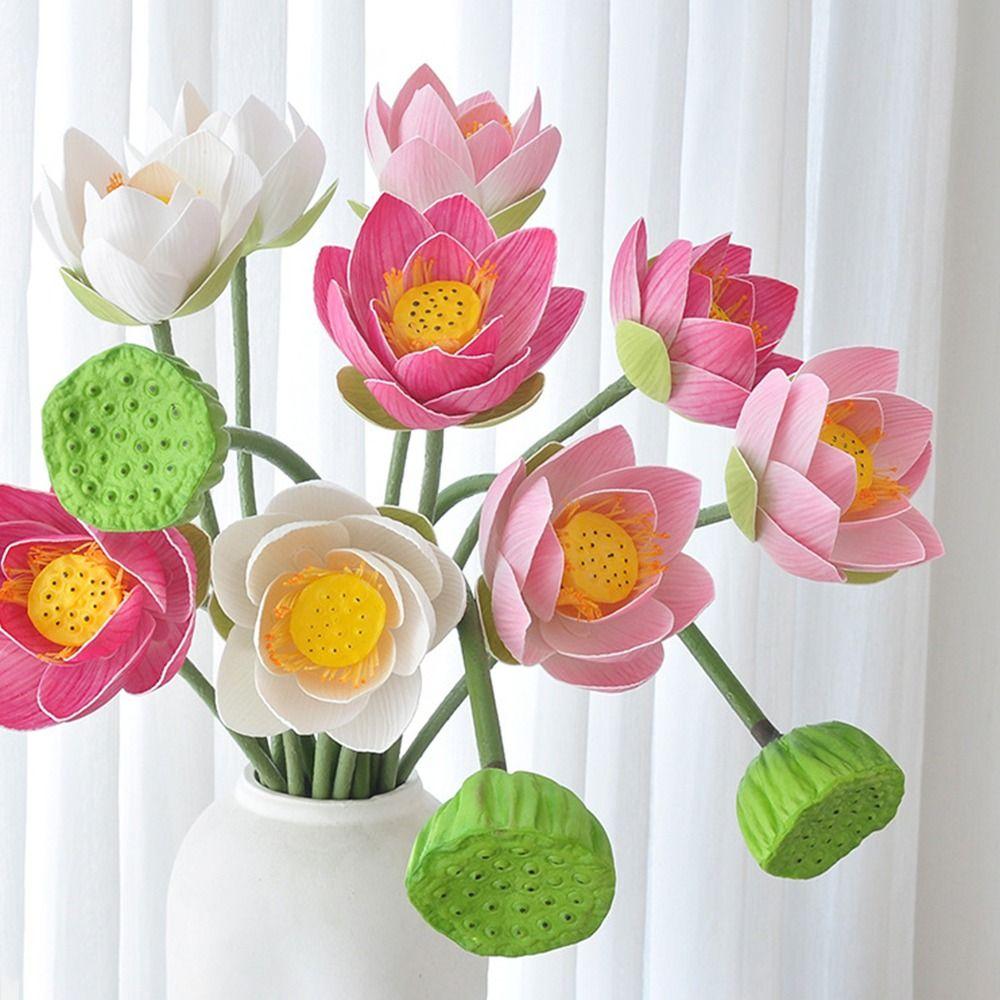 Lifelike Simulated Lotus EVA Decorative Fake Flower Fake Lotus Seedpod  Pastoral Decorative