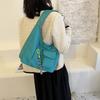 Canvas Large Bag Women's 2025 New Large-capacity Shoulder Messenger Tote Bag Versatile College Student Cloth Bag
