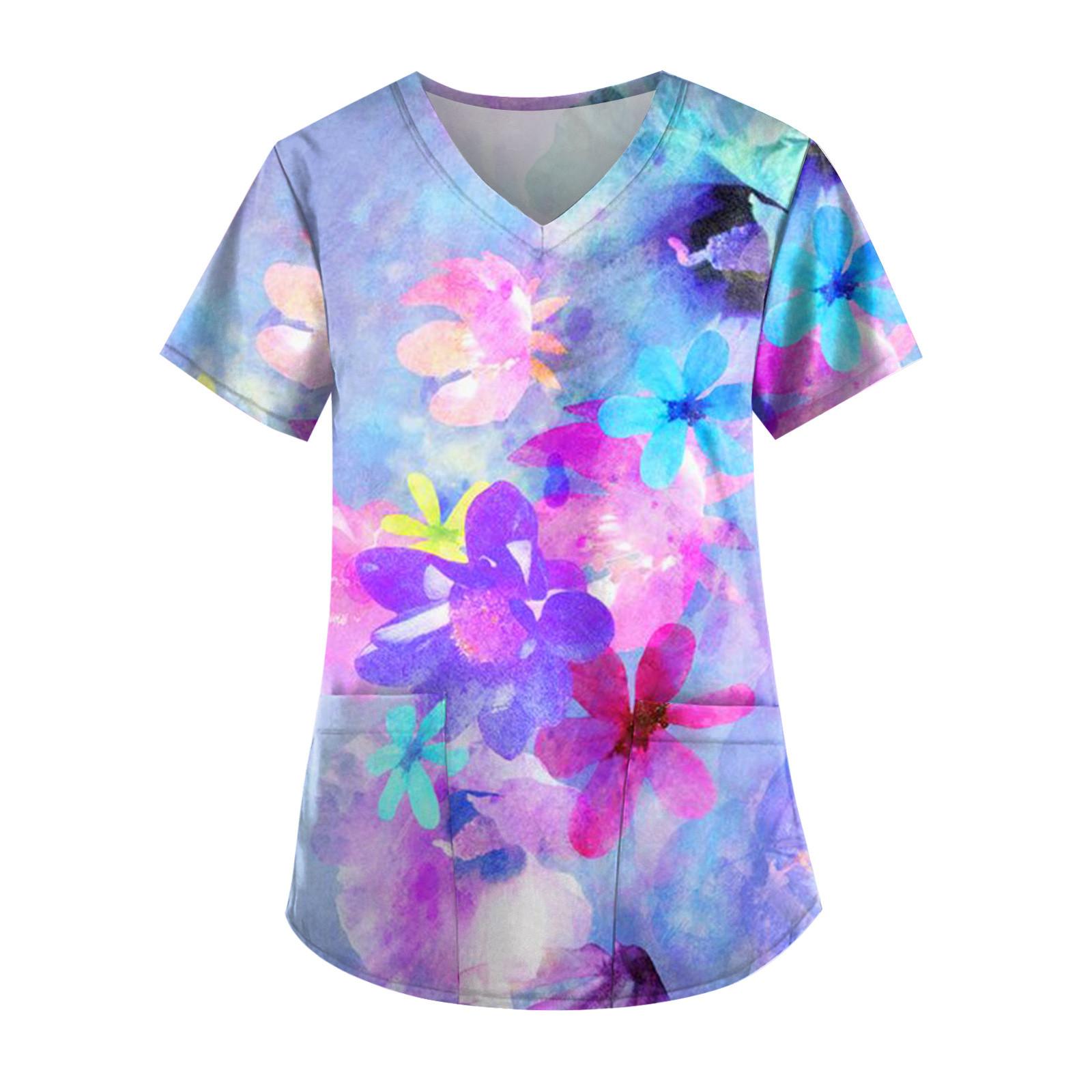 

Женские топы с v-образным вырезом и короткими рукавами с персонализированным принтом, рабочие футболки XXXXXL