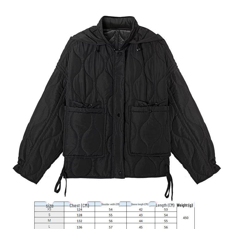 Giacca Trapuntata in Cotone da Donna Inverno 2024 - Moda Street Style, Cappotto a Maniche Lunghe