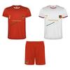 Football Shorts and 2 Portugal Kids' Jerseys - Design No. 7 - Red