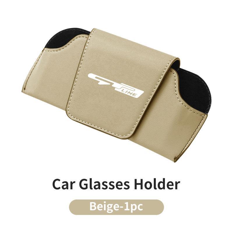 For KIA Car Visor Sunglasses Car Glasses Case Glasses Holder Clip Box Key Case Accessories Gt Gtline Xline Ceed Forte RIO QJ2