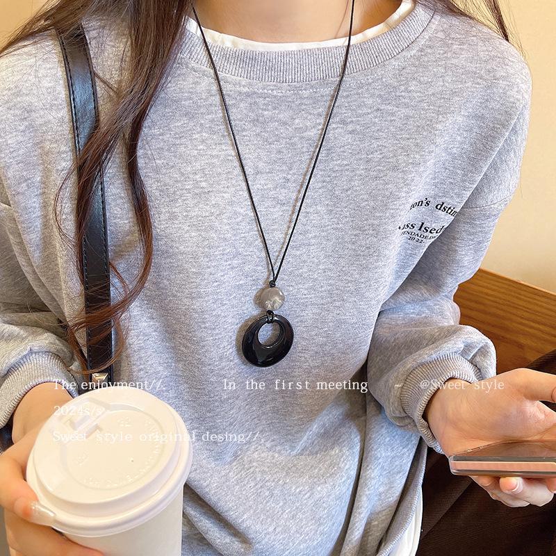 Retro Ethnic Style Pendant Necklace - Elegant Sweater Chain Jewelry