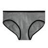 Simple Japanese Style Mid-Waist Women's Cotton Briefs - Black, White, Gray