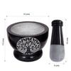 Divit Shilp Mortar and Pestle, Natural Stone Grinder for Spices, Pastes, Herbs, Seasoning etc. (Tree of Life)
