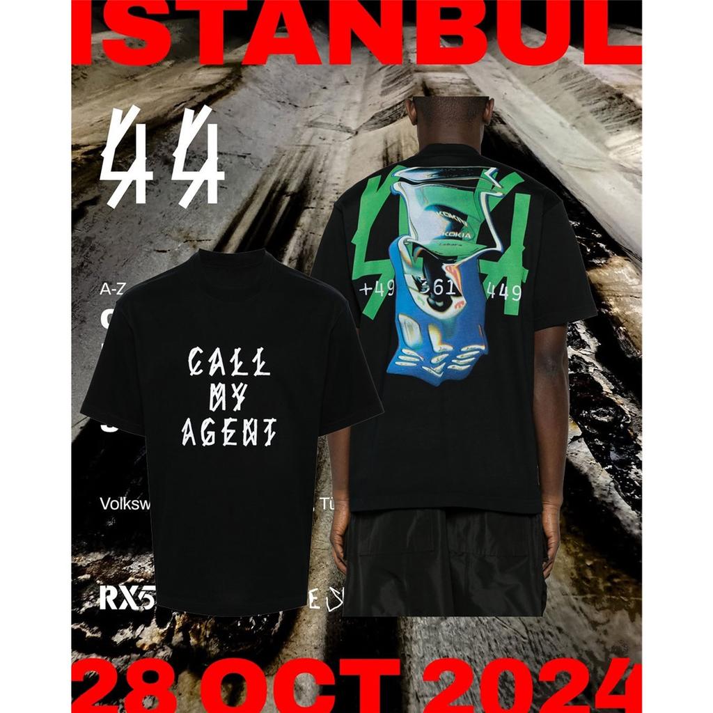 44 LABEL GROUP Cotton T-shirt Men's Women's Hip Hop Letter Printed Oversized T-Shirt Quality Designer Brand Tee Tops Streetwear Female Male Clothing