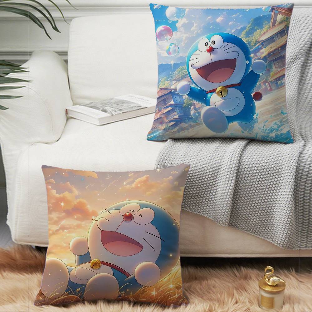 1PC Cute cartoon Doraemon Pillow Case Square Bedroom Sofa Leisure Comfort Cushion Car Home Decoration