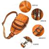 Simple Versatile Top Layer Cowhide Men's Chest Toe Cover Handmade Genuine Bag Crossbody
