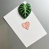 Plant Leaf Pattern Acrylic Refrigerator Magnets - Soft, Magnetic, Decorative Patches