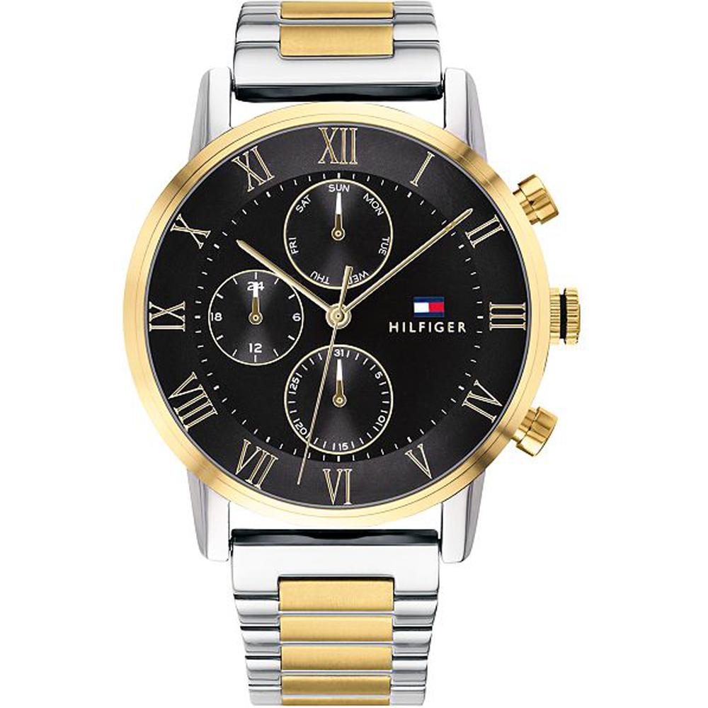 

Tommy Hilfiger Kane Black Dial Bicolor Metal Men s Quartz Watch 1791539 чёрный