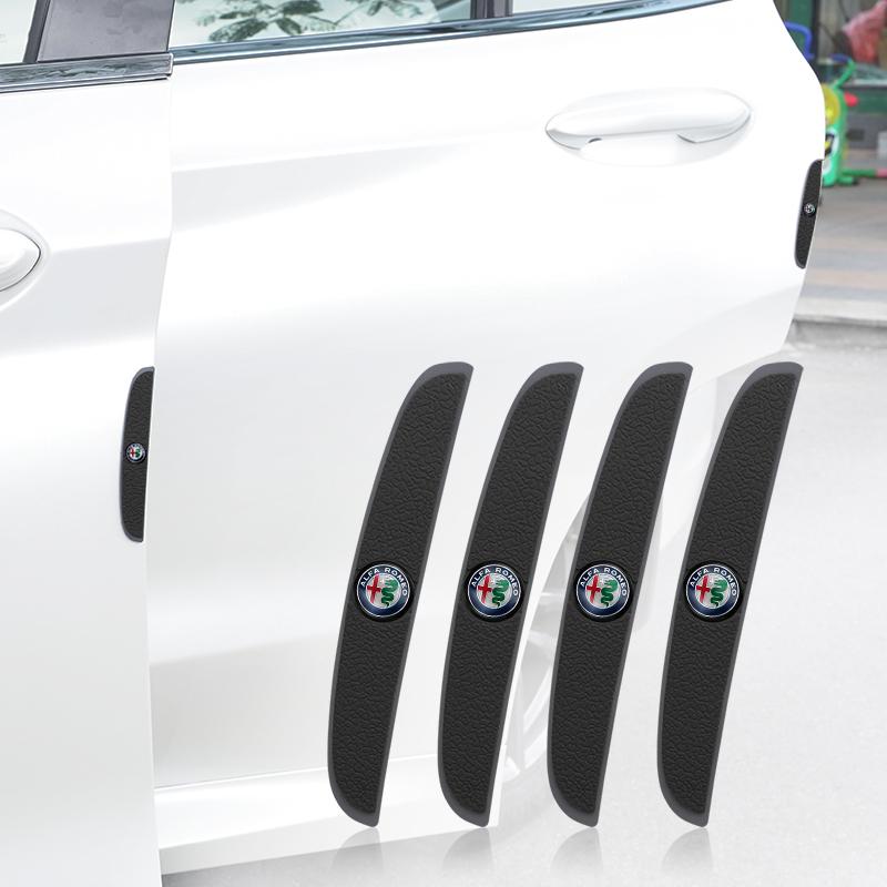 2026 Gorąca Naklejka 4 szt. Pasek Antykolizyjny do Samochodu Silikonowa Podkładka Ochronna Dla Alfa Romeo Giulietta Mito 159 Giulia Stelvio 156 147