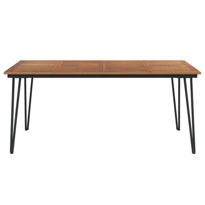 VidaXL Table de jardin avec pieds épingle à cheveux 180x90x75 acacia 319521