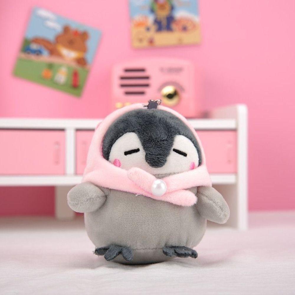 

Animal Penguin Figurine Keychain Felt Bag Pendant Fashion Cartoon Plush Doll Keyring Female