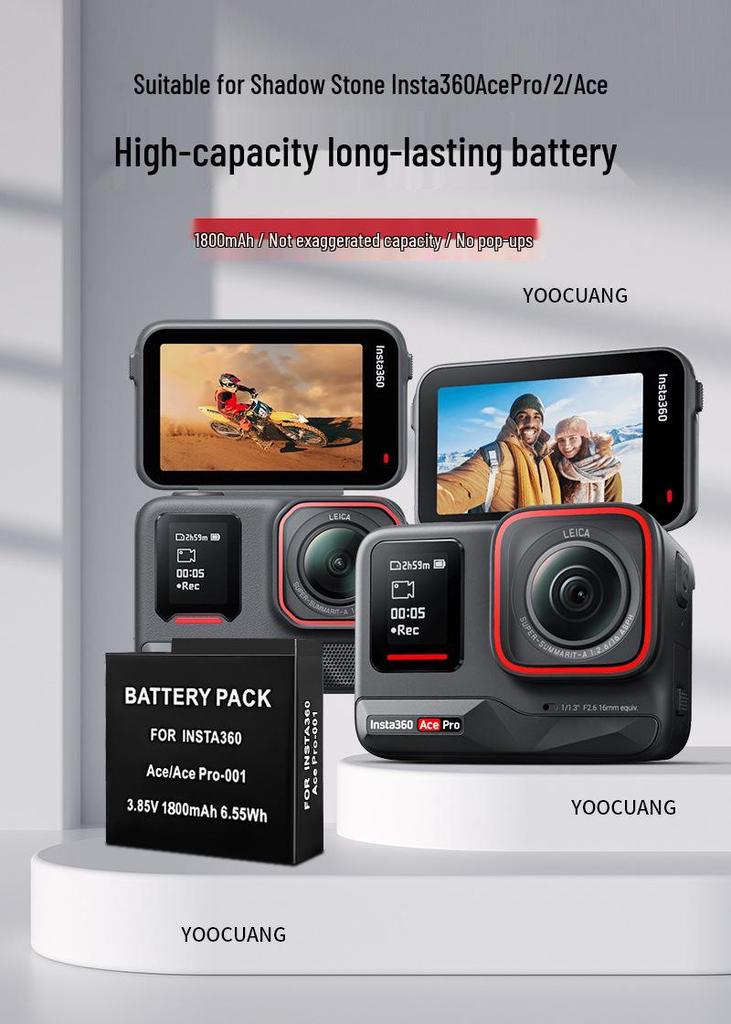 Three-Bay Fast Charger for Insta360 AcePro2/Ace Cameras